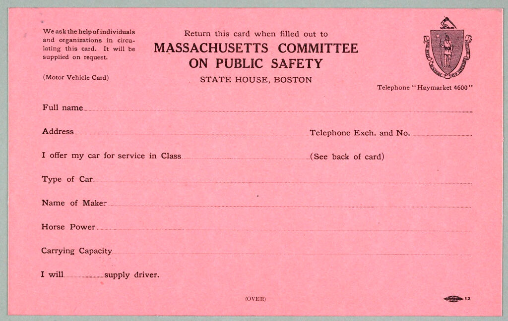 Charity, Public: United States. Massachusetts. Boston. Committee On Public Safety: (2)