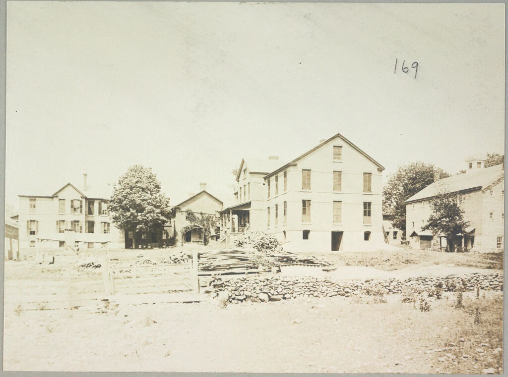 Charity, Public: United States. New York. Argyle. Washington County Almshouse: Almshouses Of Washington County, N.y.: Side View Of Main Buildings: Administration Building, Men's Building, Men's Hospital