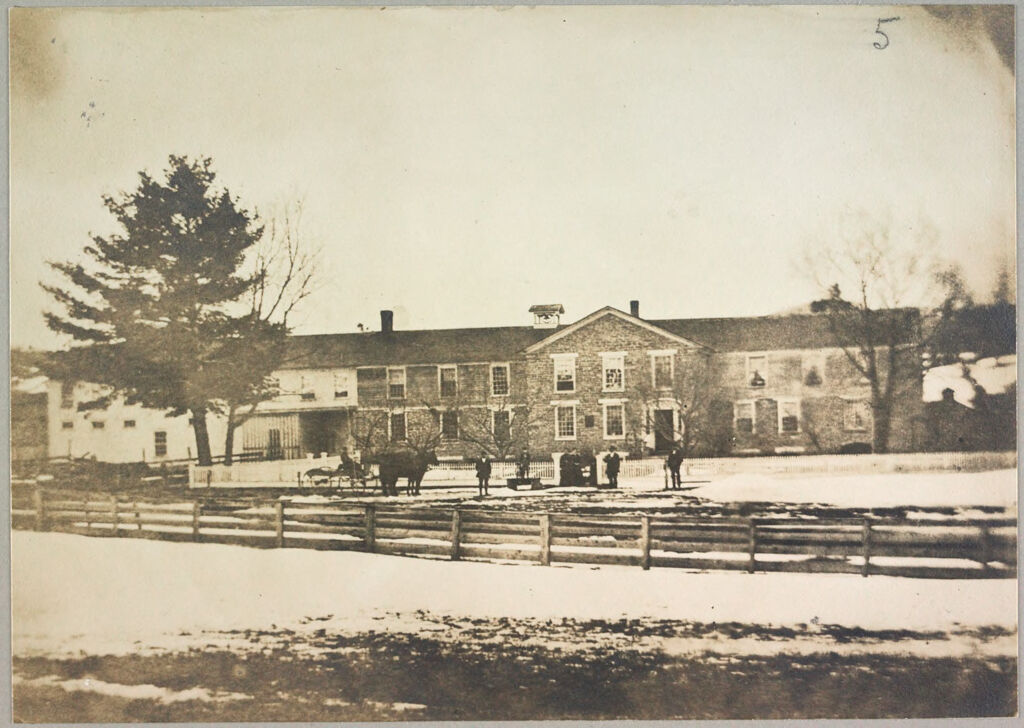 Charity, Public: United States. New York. Angelica. Allegany County Almshouse: Almshouses Of Allegany County, N.y.: Front Of Original Almshouse: From An Old Photograph