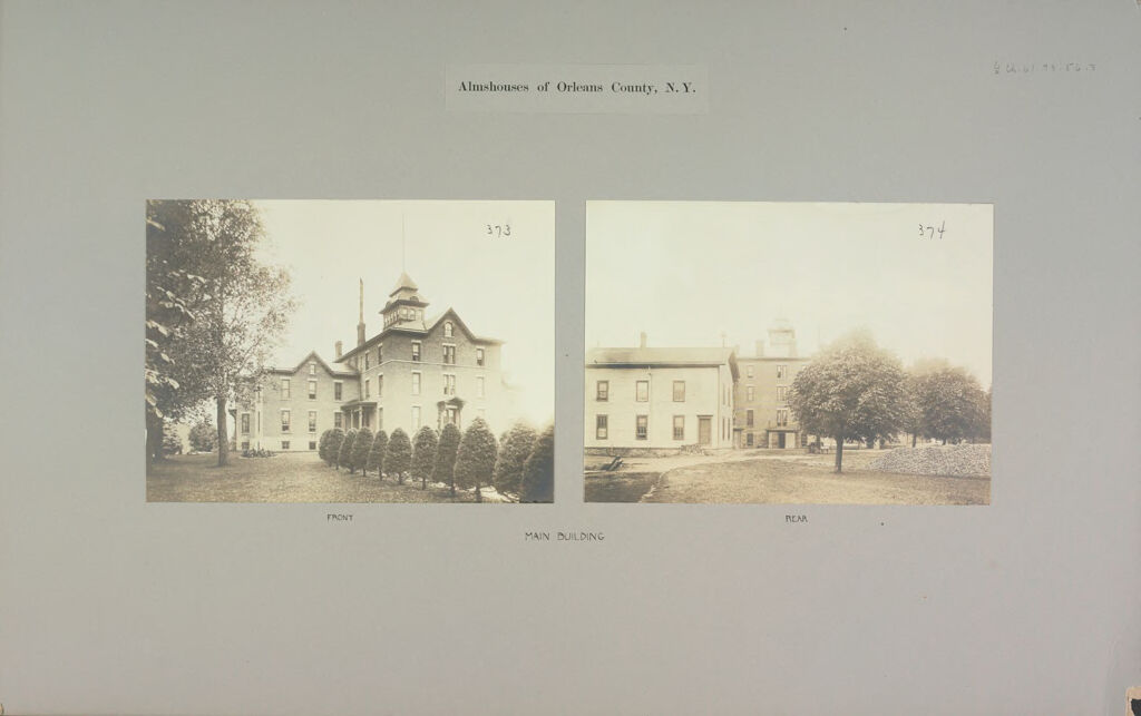 Charity, Public: United States. New York. Albion. Orleans County Almshouse: Almshouses Of Orleans County, N.y.: Main Building