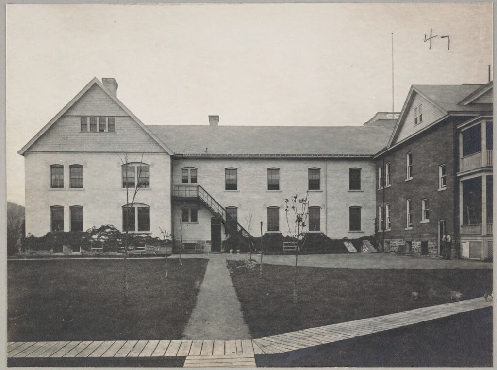 Charity, Public: United States. New York. Breesport. Chemung County Almshouse: Almshouses Of Chemung County, N.y.: Rear Of Men's Building, Showing Work And Service To Right