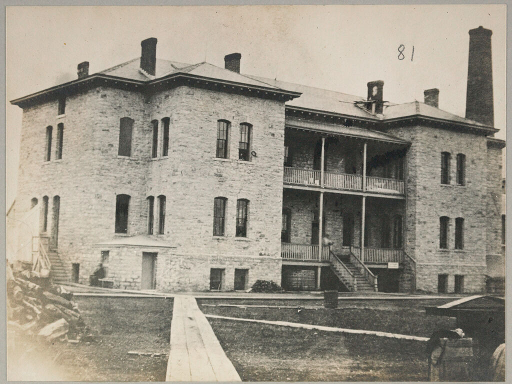 Charity, Public: United States. New York. Buffalo. Erie County Almshouse: Almshouses Of Erie County, N.y.: Old Hospital Department From Old Photograph