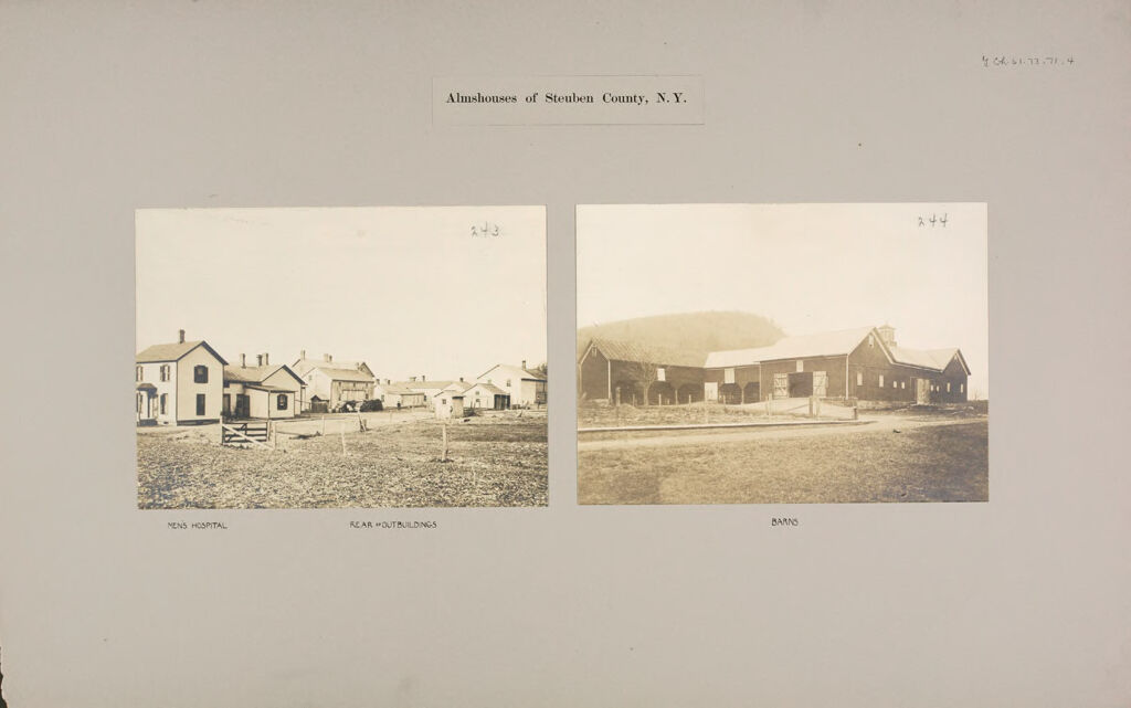 Charity, Public: United States. New York. Bath. Steuben County Almshouse: Almshouses Of Steuben County, N.y.