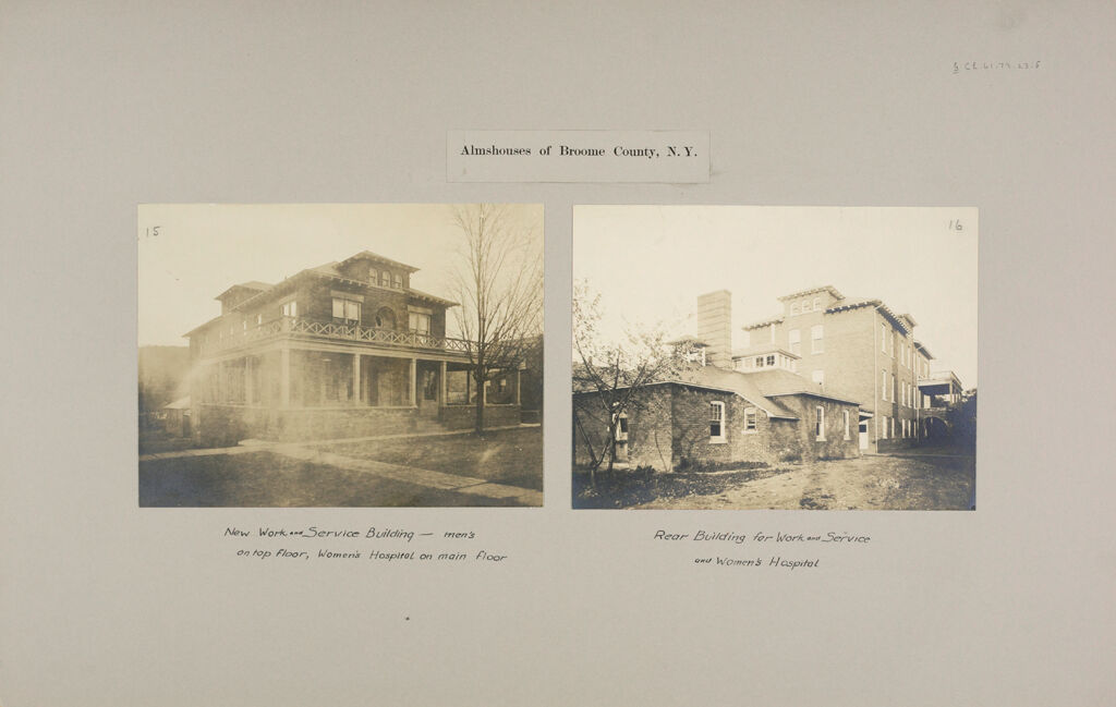 Charity, Public: United States. New York. Binghamton. Broome County Almshouse: Almshouses Of Broome County, N.y.