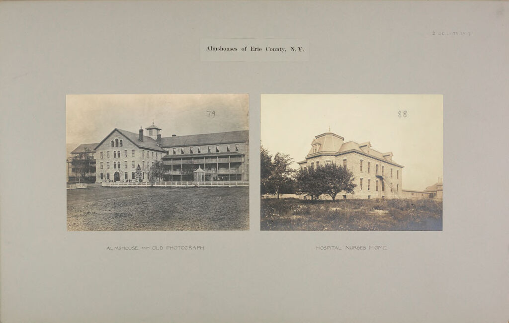 Charity, Public: United States. New York. Buffalo. Erie County Almshouse: Almshouses Of Erie County, N.y.