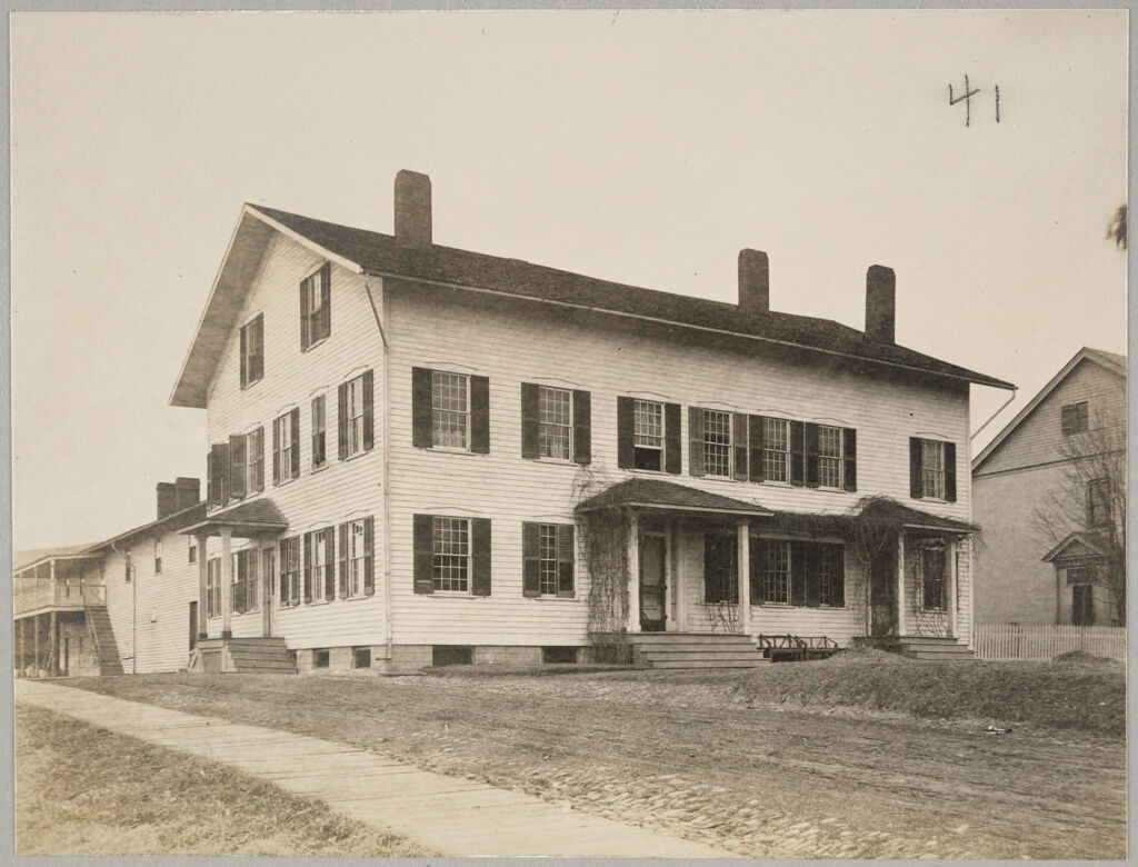 Charity, Public: United States. New York. Breesport. Chemung County Almshouse: Almshouses Of Chemung County, N.y.: Old Administration Building - Women In Addition - Before Erection Of New Building
