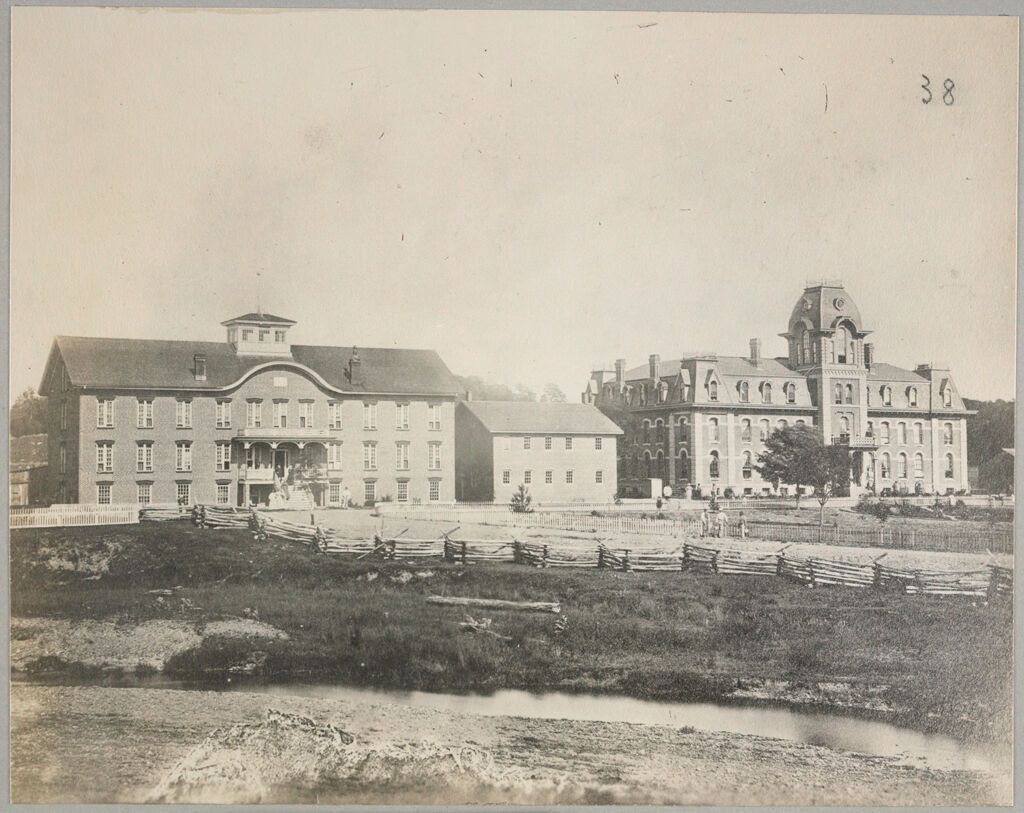 Charity, Public: United States. New York. Dewittville. Chautauqua County Almshouse: Almshouses Of Chatauqua [Sic] County, N.y.: Almshouse (Right) Insane (Left)