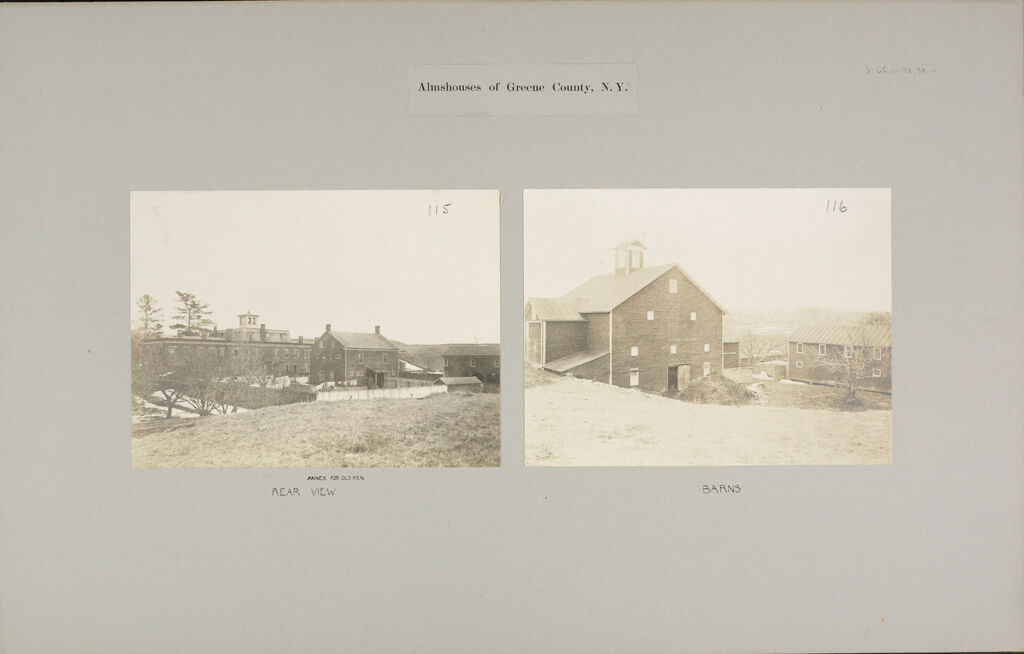 Charity, Public: United States. New York. Cairo. Greene County Almshouse: Almshouses Of Greene County, N.y.