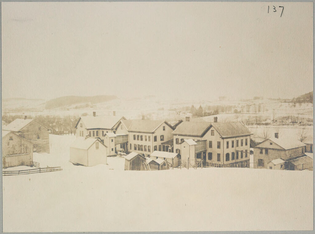 Charity, Public: United States. New York. Eaton. Madison County Almshouse: Almshouses Of Madison County, N.y.: Panorama From Rear Before Building Of New Barns