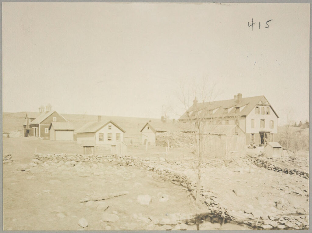 Charity, Public: United States. New York. Carmel. Putnam County Almshouse: Almshouses Of Putnam County, N.y.: Panorama From Rear: Before Improvements