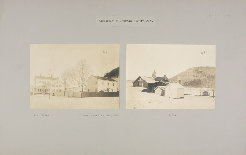 Charity, Public: United States. New York. Delhi. Delaware County Almshouse: Almshouses Of Delaware County, N.y.