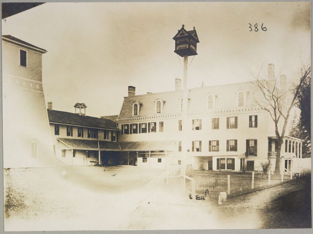 Charity, Public: United States. New York. Canandaigua. Ontario County Almshouse: Almshouses Of Ontario County, N.y.: Rear View Of Main Buildings From Barn