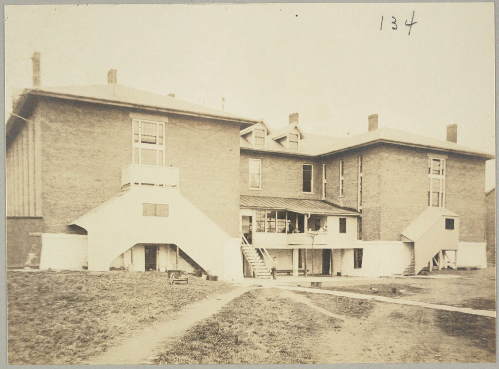Charity, Public: United States. New York. Geneseo. Livingston County Almshouse: Almshouses Of Livingston County, N.y.: Rear Of Main Building