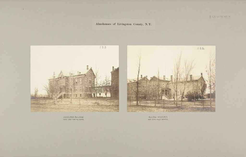 Charity, Public: United States. New York. Geneseo. Livingston County Almshouse: Almshouses Of Livingston County, N.y.