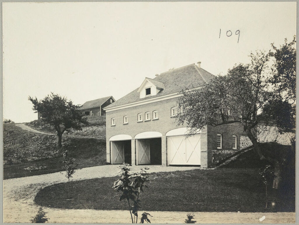 Charity, Public: United States. New York. Gloversville. Fulton County Almshouse: Almshouses Of Fulton County, N.y.: Horse-Barn; Old Stock Barn In Distance