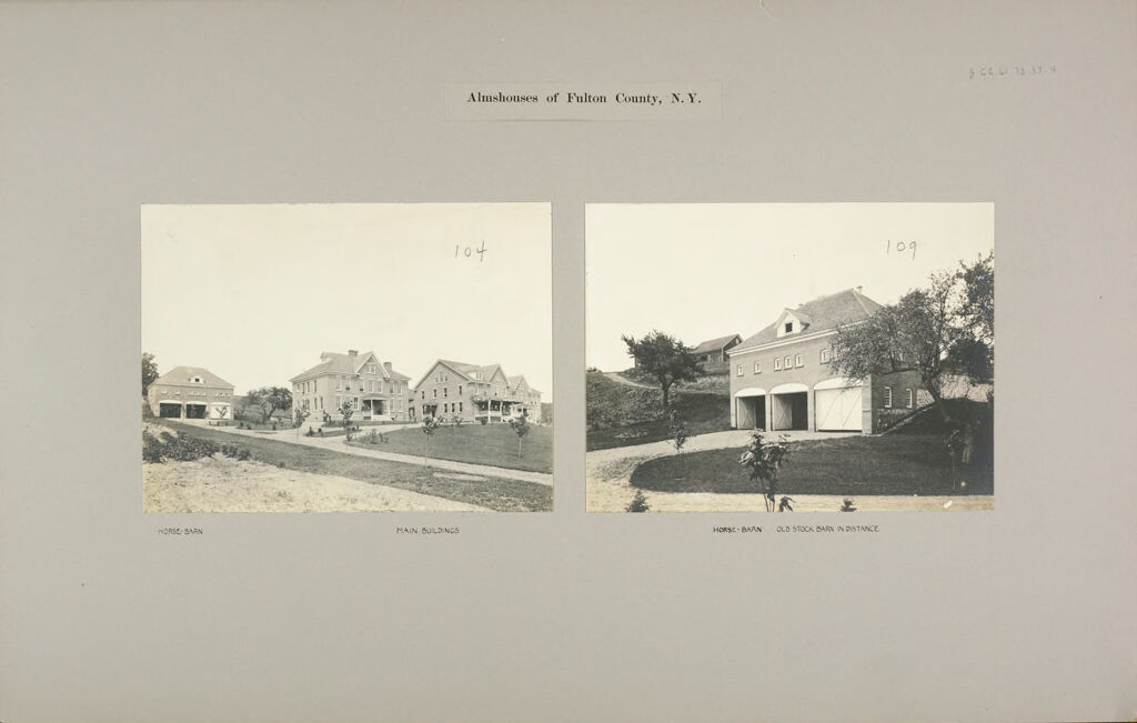 Charity, Public: United States. New York. Gloversville. Fulton County Almshouse: Almshouses Of Fulton County, N.y.