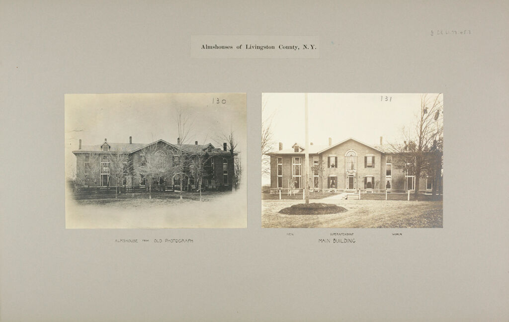 Charity, Public: United States. New York. Geneseo. Livingston County Almshouse: Almshouses Of Livingston County, N.y.