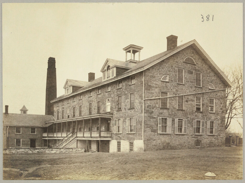 Charity, Public: United States. New York. Goshen. Orange County Almshouse: Almshouses Of Orange County, N.y.: Rear Of Men's Building (Superintendant's Quarters In Front End)
