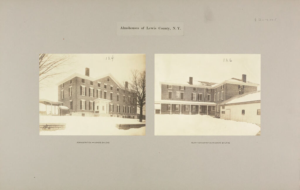Charity, Public: United States. New York. Lowville. Lewis County Almshouse: Almshouses Of Lewis County, N.y.