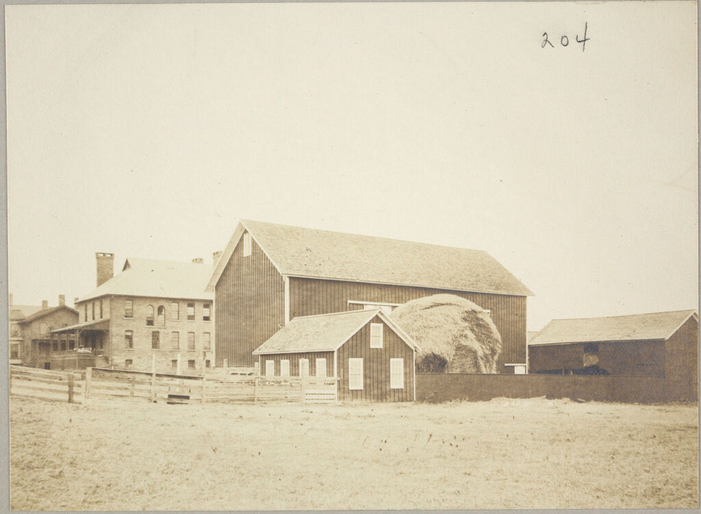 Charity, Public: United States. New York. Jacksonville. Tompkins County Almshouse: Almshouses Of Tompkins County, N.y.: Men's Building; Barns