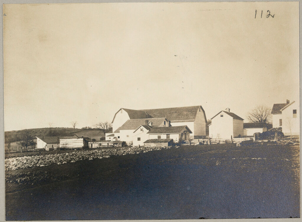 Charity, Public: United States. New York. Linden. Genesee County Almshouse: Almshouses Of Genesee County, N.y.: Panoramic View Of Half Of Rear Buildings