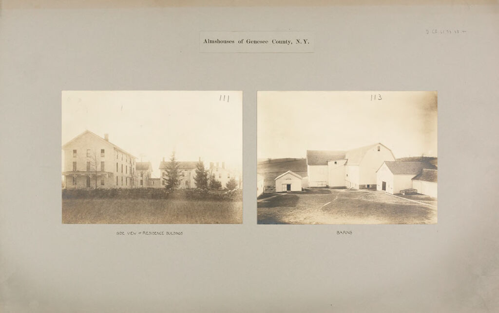Charity, Public: United States. New York. Linden. Genesee County Almshouse: Almshouses Of Genesee County, N.y.