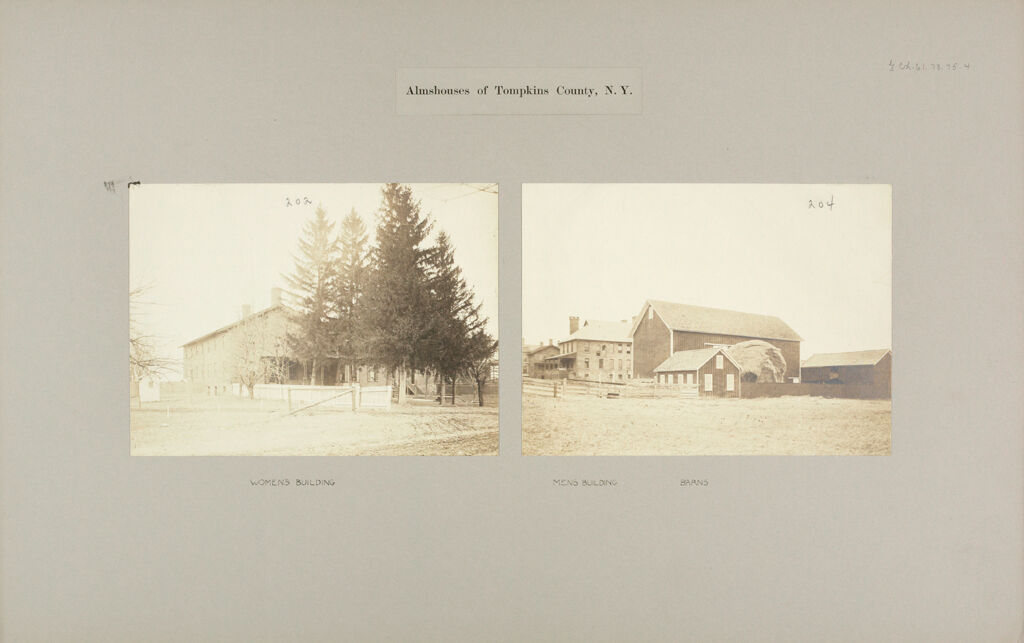 Charity, Public: United States. New York. Jacksonville. Tompkins County Almshouse: Almshouses Of Tompkins County, N.y.