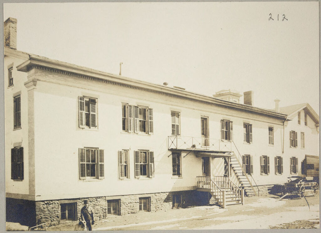 Charity, Public: United States. New York. Middleburgh. Schoharie County Almshouse: Almshouses Of Schoharie County, N.y.: Rear Of Main Building (Men On 1St Floor, Women On 2Nd)