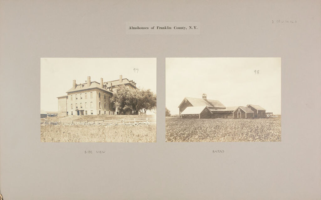 Charity, Public: United States. New York. Malone. Franklin County Almshouse: Almshouses Of Franklin County, N.y.