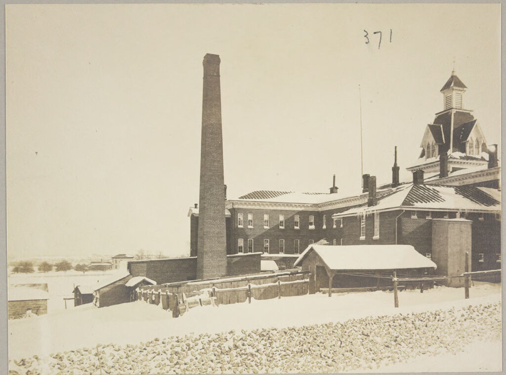 Charity, Public: United States. New York. Mexico. Oswego County Almshouse: Almshouses Of Oswego County, N.y.: Rear View Of Main Building