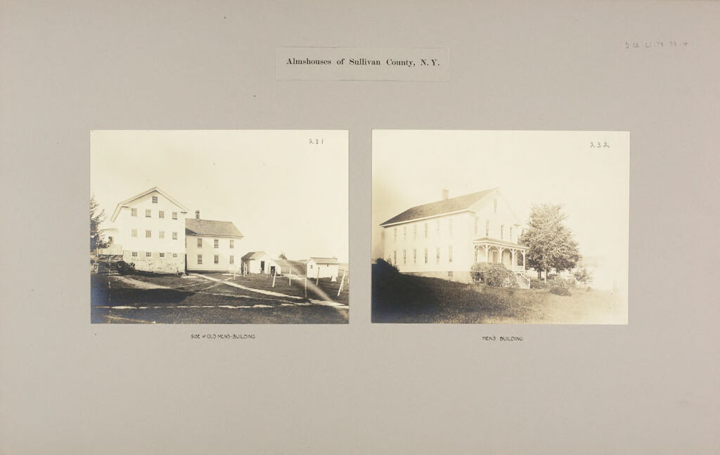 Charity, Public: United States. New York. Monticello. Sullivan County Almshouse: Almshouses Of Sullivan County, N.y.