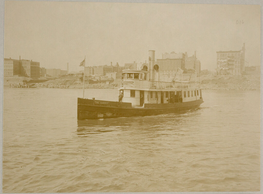Charity, Public: United States. New York. New York City. Blackwell's Island: New York City Department Of Public Charities: Launch, The Bronx, En Route From 70Th St., N.y. To Blackwell's Island