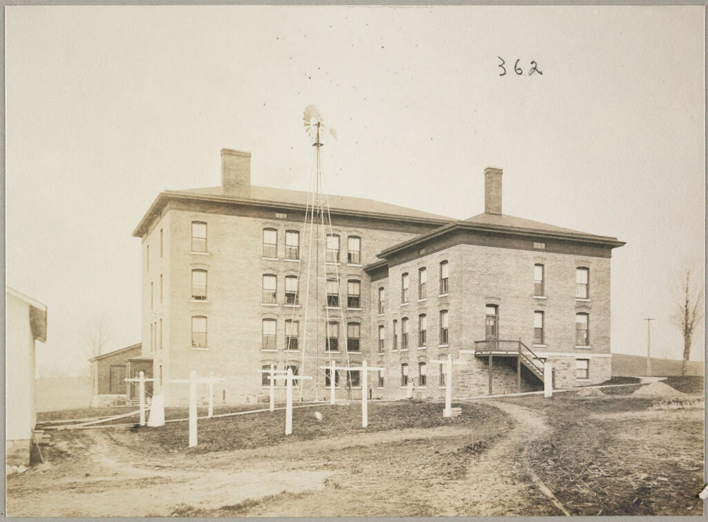 Charity, Public: United States. New York. Oswego. City Almshouse: Almshouses Of Oswego City, N.y.: Side And Rear View