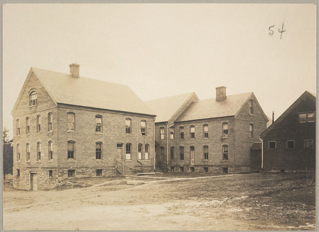 Charity, Public: United States. New York. Preston. Chenango County Almshouse: Almshouses Of Chenango County, N.y. Rear Of Buildings From Men's Side
