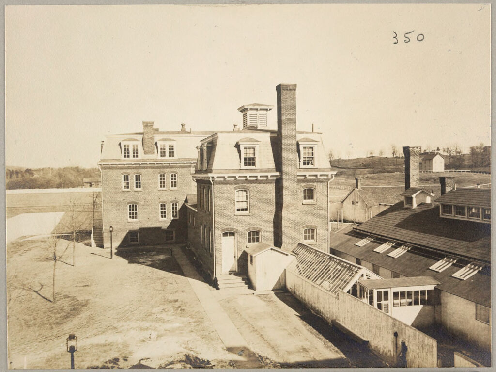 Charity, Public: United States. New York. Poughkeepsie. County Almshouse: Almshouses Of Poughkeepsie County, N.y.: Rear View: Women, Men, Laundry