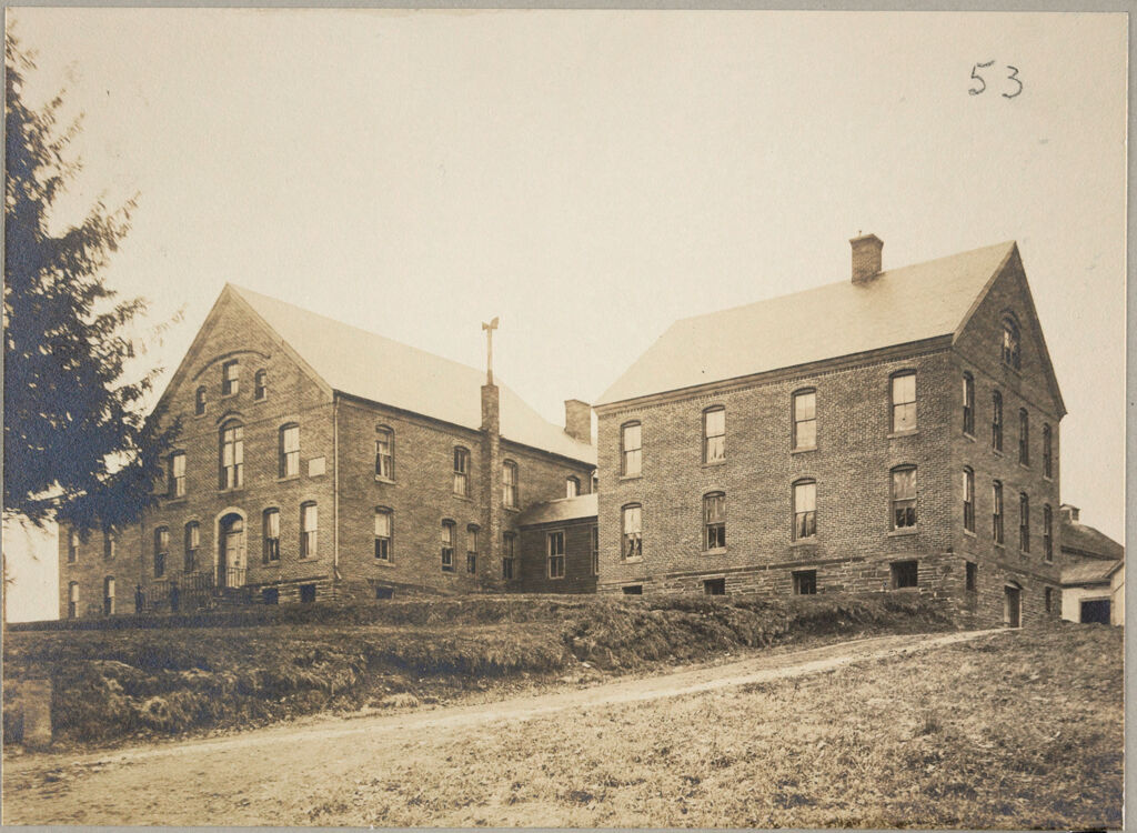 Charity, Public: United States. New York. Preston. Chenango County Almshouse: Almshouses Of Chenango County, N.y.: Front Of Buildings: Administration, Men