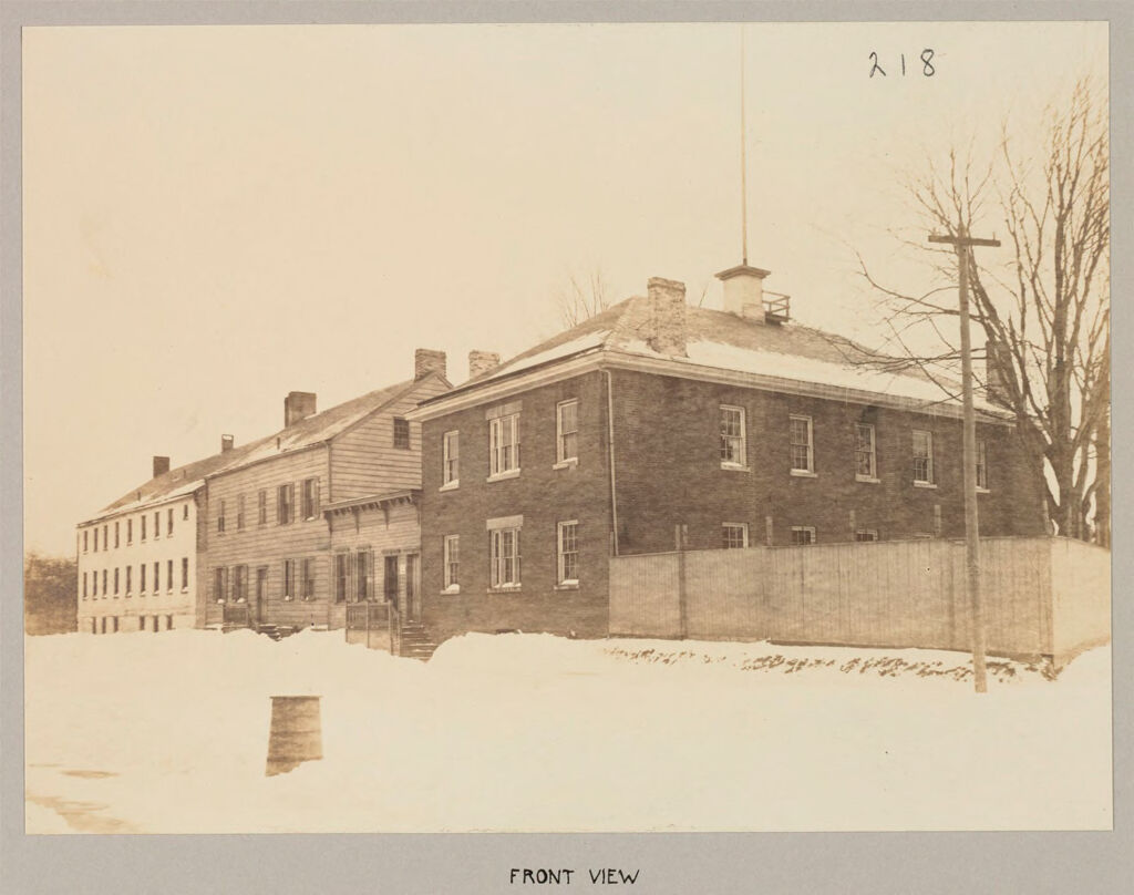 Charity, Public: United States. New York. Schenectady. Schenectady County Almshouse: Almshouses Of Schenectady County, N.y.: Main Buildings Of Old Almshouse: Front View