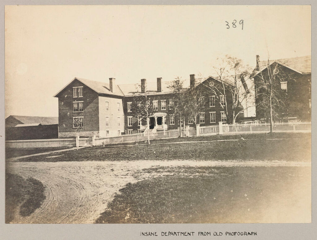Charity, Public: United States. New York. Rome. Oneida County Almshouse: Almshouses Of Oneida County, N.y.: Insane Department From Old Photograph