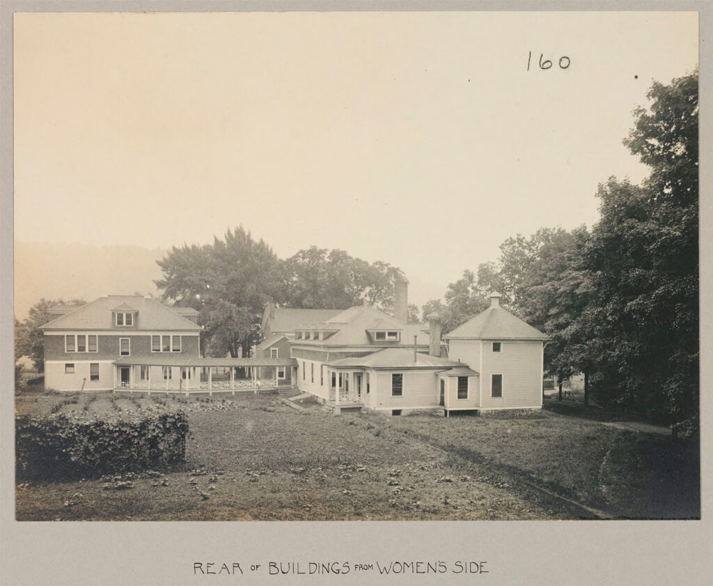 Charity, Public: United States. New York. Sprakers. Montgomery County Almshouse: Almshouses Of Montgomery County, N.y.: Rear Of Buildings From Women's Side