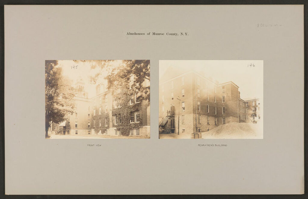 Charity, Public: United States. New York. Rochester. Munroe County Almshouse: Almshouses Of Munroe County, N.y.