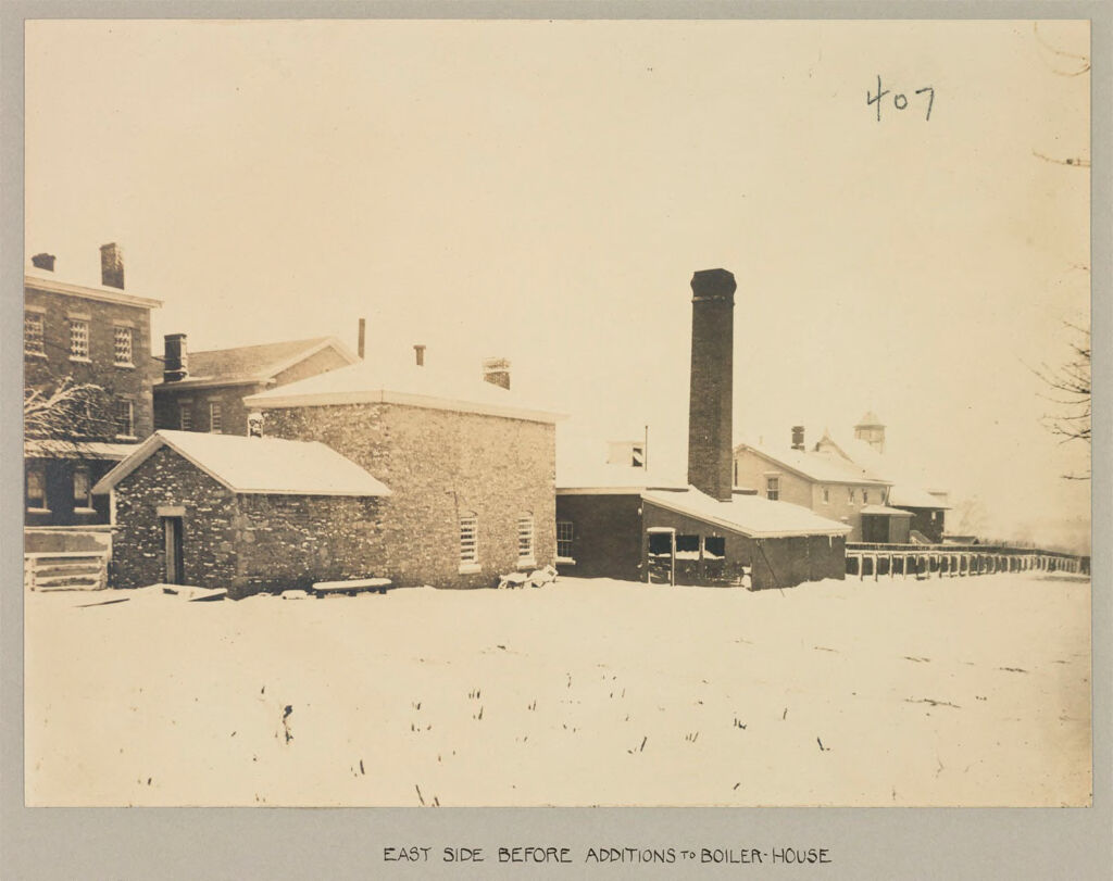 Charity, Public: United States. New York. Syracuse. Onondaga County Almshouse: Almshouses Of Onondaga County, N.y.: East Side Before Additions To Boiler-House