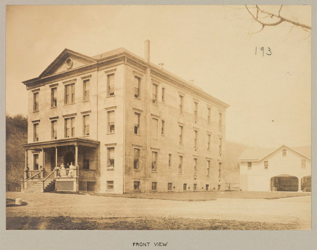Charity, Public: United States. New York. East View. Westchester County Almshouse: Almshouses Of Westchester County, N.y.: Hospital: Front View