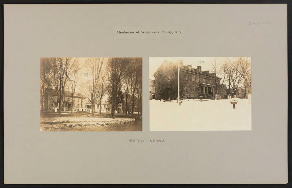 Charity, Public: United States. New York. East View. Westchester County Almshouse: Almshouses Of Westchester County, N.y.: Residence Buildings