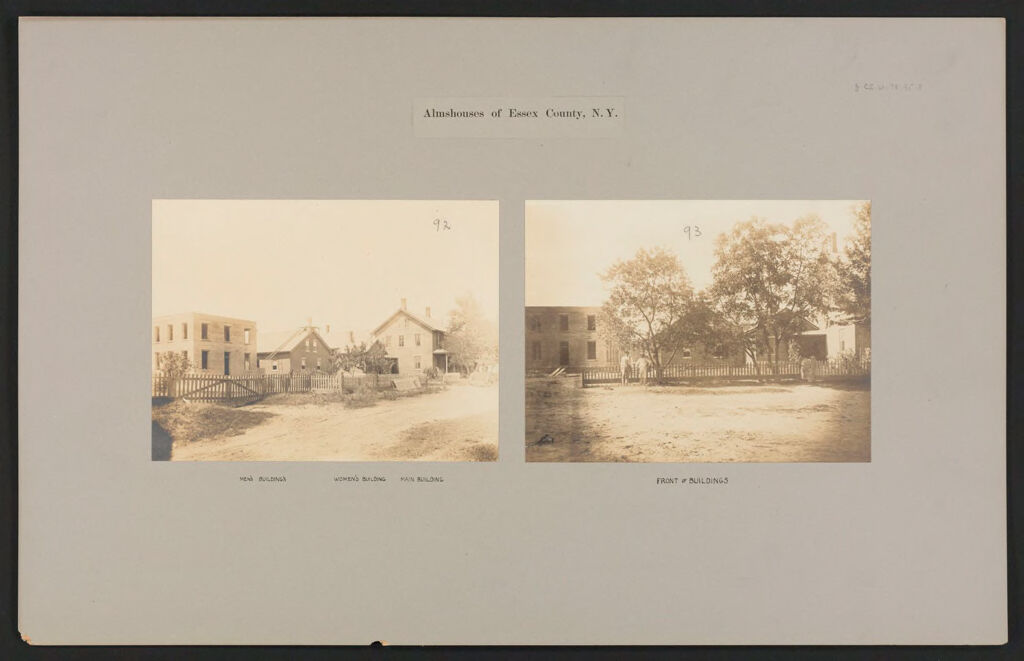 Charity, Public: United States. New York. Whallonsburg. Essex County Almshouse: Almshouses Of Essex County, N.y.