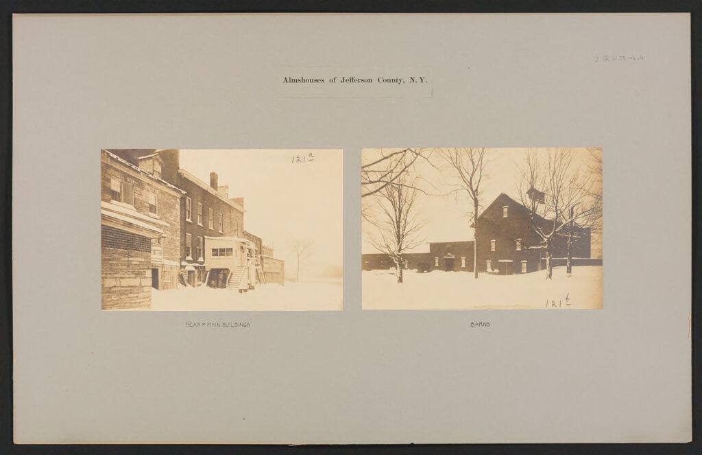 Charity, Public: United States. New York. Watertown. Jefferson County Almshouse: Almshouses Of Jefferson County, N.y.