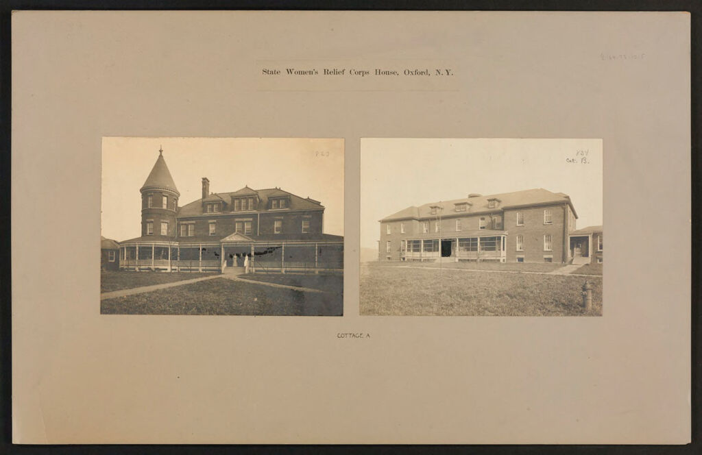 Charity, Soldiers And Sailors: United States. New York. Oxford. Women's Relief Corps: State Women's Relief Corps House, Oxford, N.y.: Cottage A