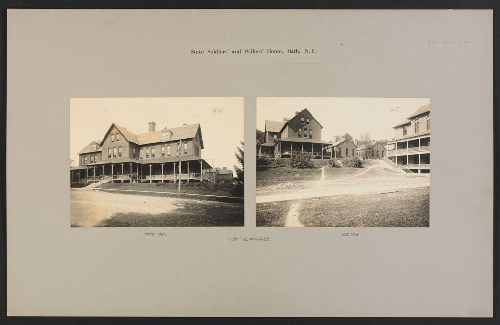 Charity, Soldiers And Sailors: United States. New York. Bath. State Soldiers' And Sailors' Home: State Soldiers' And Sailors' Home, Bath, N.y.: Hospital And Wards