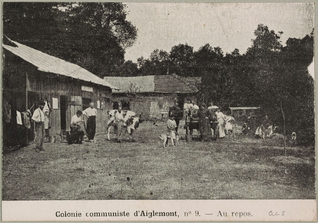 Communism: France. Aiglemont: Colonie Communiste: Communist Colonies: Anarchist Colony L'essai At Aiglemont, Ardennes, France: Au Repos.