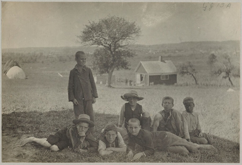 Crime, Children, Reform Schools: United States. New York. Freeville. George Junior Republic: George Junior Republic, Freeville, N.y.: This Picture Shows A Company Of What Their Fellow Citizens Call 