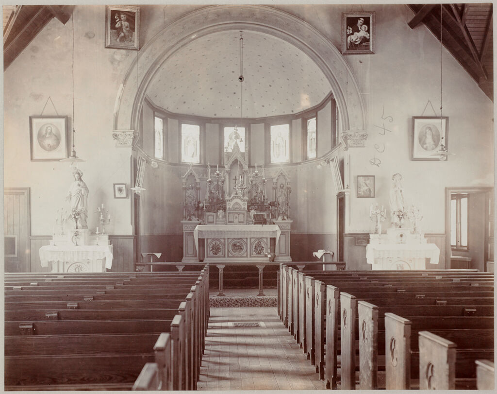 Crime, Prisons: United States. New York. Hart's Island. Branch Workhouse: Department Of Correction, New York City: Branch Workhouse, Hart's Island.: Catholic Chapel - Interior.